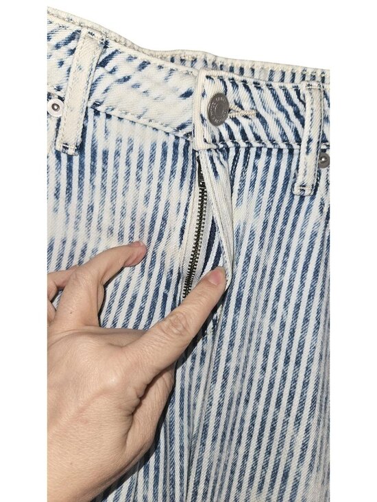 Wild Fable Baggy Cargo Jeans Wide Leg Y2K Skater Grunge Streetwear Striped Sz 4 - Picture 14 of 15